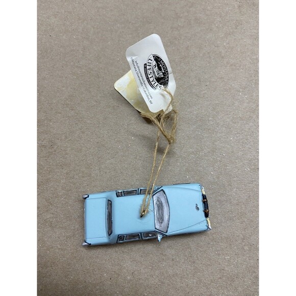 Montana Lifestyles Christmas Ornament Blue Rodeo Rig Car with Bullhorns Western - Picture 2 of 6